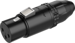 Wtyk XLR żeński 3-pin wodoodporny IP67 Roxtone RX3FWP-BG