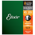 Elixir 14077 Medium (45-105) NW Long Scale - struny do gitary basowej