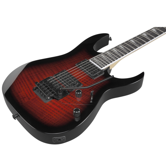 Zestaw gitara elektryczna Ibanez GRG320FA-TRB Superstrat z combo Orange i akcesoriami