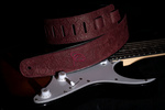 Pas do gitary skórzany Ortega OSBY-5 Byzantine Bordeaux bordowy