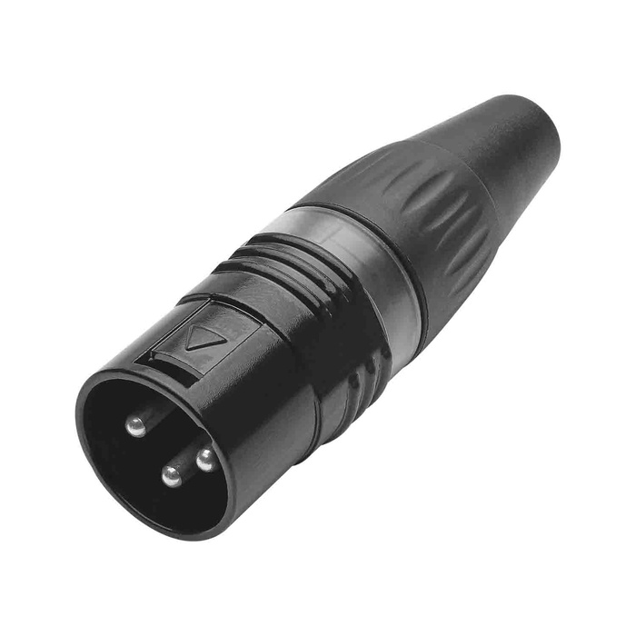 Hicon HI-X3CM-BLK wtyk męski XLR 3-pin z posrebrzanymi stykami