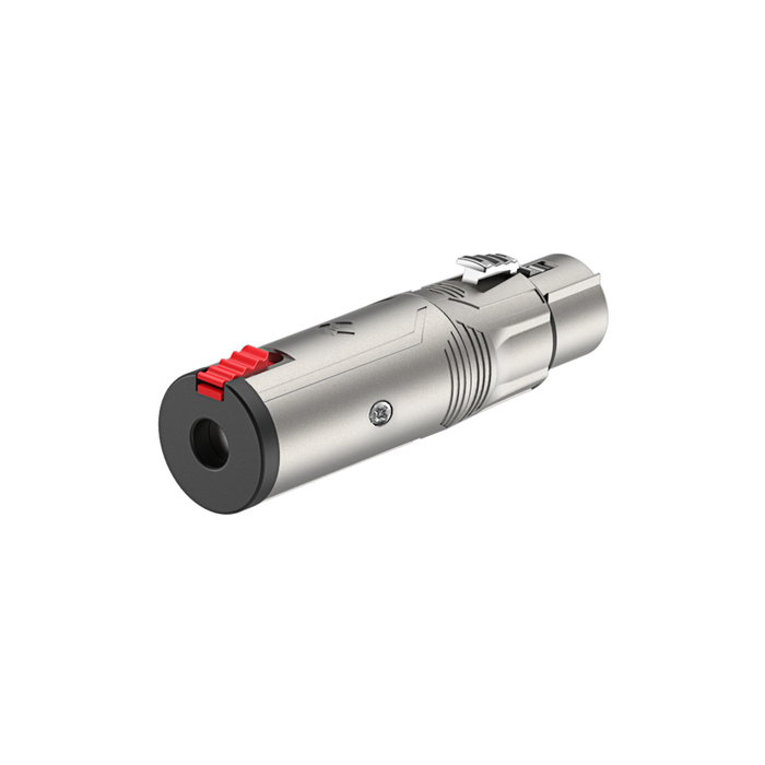 Adapter XLR żeński na Jack 6.3 mm stereo żeński z blokadą Roxtone RA3XFJF