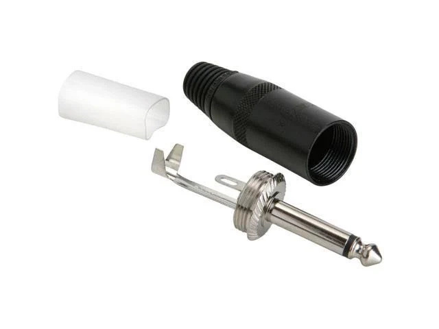 Wtyk jack 6,3mm głośnikowy mono Rean NYS225B czarny