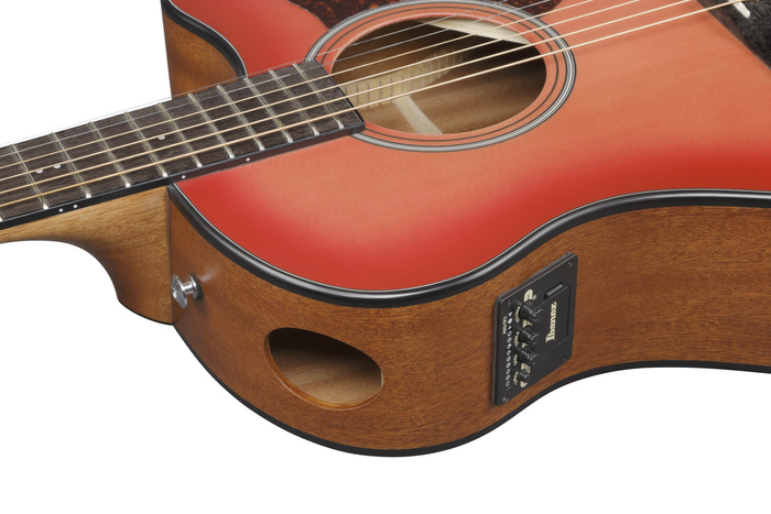 Gitara elektroakustyczna Ibanez AAM50CE-CRO Advanced Coral Red Burst Open Pore