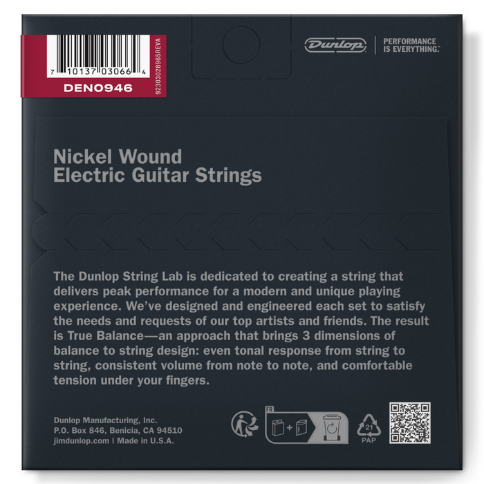 Struny do gitary elektrycznej Dunlop DEN0946 Nickel Wound 9-46