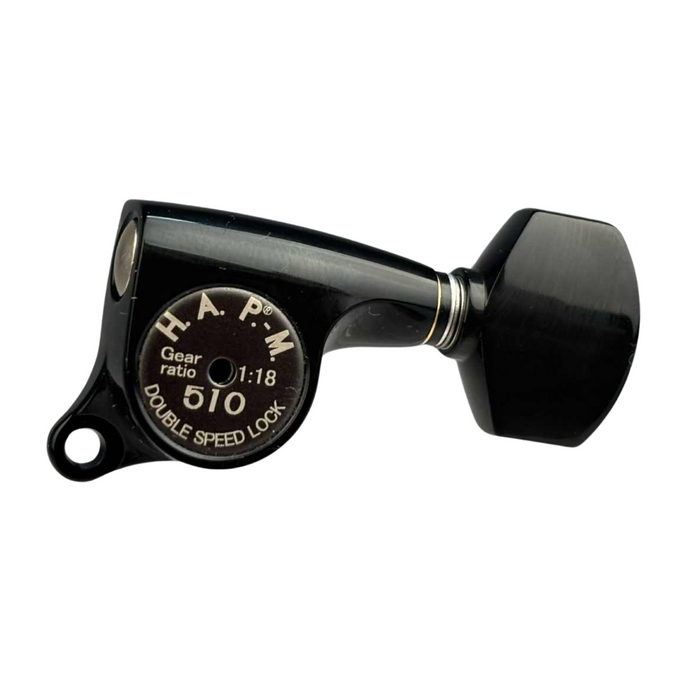 Klucze blokowane GOTOH SGS510Z-A07 HAPM czarne L6 sześć lewych kluczy do gitary HAP-M