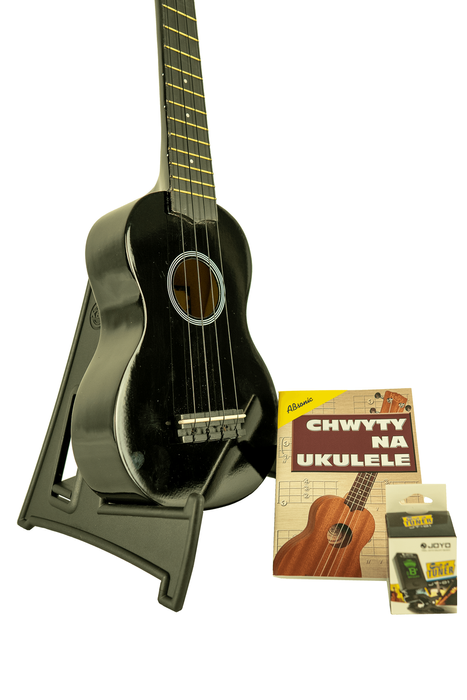 Zestaw Ukulele Noir NU1S Baton Rouge czarne + akcesoria