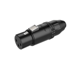 Wtyk XLR żeński 3-pin wodoodporny IP67 Roxtone RX3FWP-BG