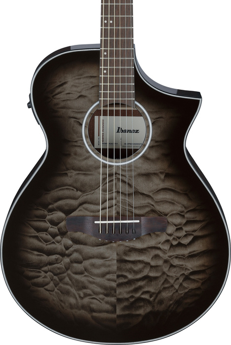 Gitara elektroakustyczna Ibanez AEWC16QA-TKH Black Sunburst Top