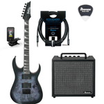 Zestaw gitarowy Ibanez GRG121PAR-KBF gitara elektryczna superstrat z combo Ibanez IBZ10GV2 i akcesoriami