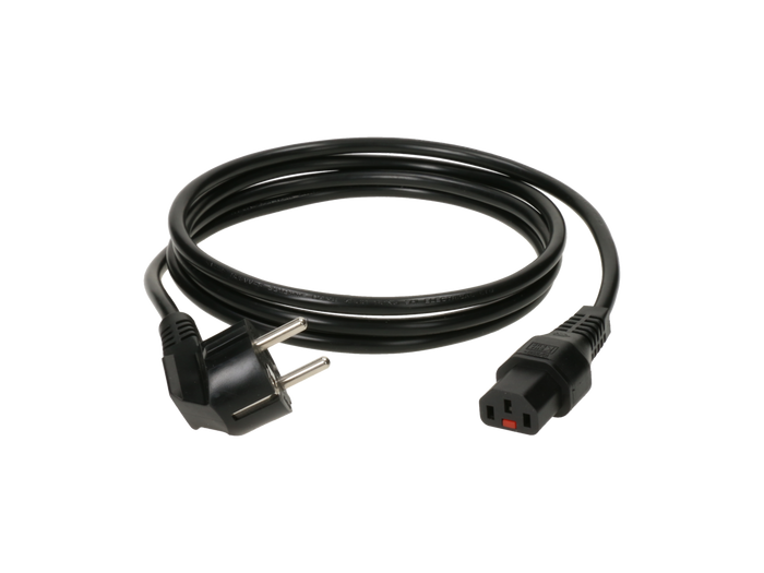 Kabel zasilający Klotz PIE-SL0200 Schuko 90°-IEC C13 Lock 2m