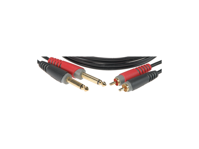 Kabel audio Klotz AT-CJ0200 2xJack-2xRCA 2m