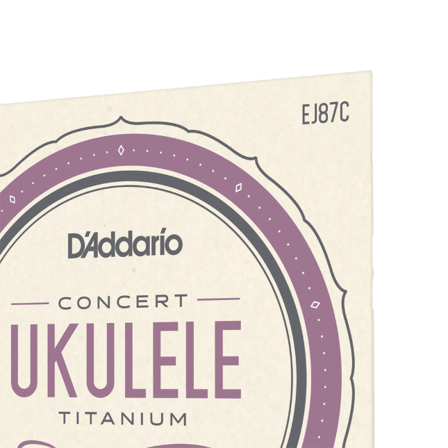 Struny do ukulele koncertowego D'Addario EJ87C Titanium