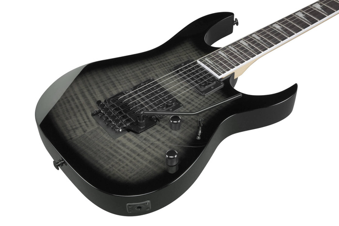 Zestaw gitara elektryczna Ibanez GRG320FA-TKS superstrat ze wzmacniaczem Orange Micro Dark i kolumną Orange PPC-108