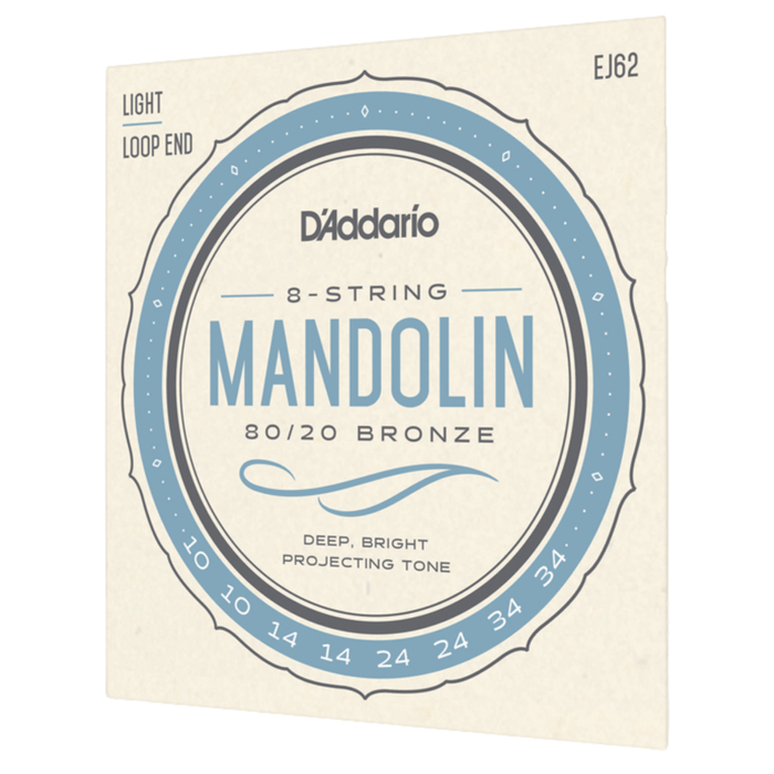 Struny do mandoliny D'Addario EJ62 10-34 80/20 bronze