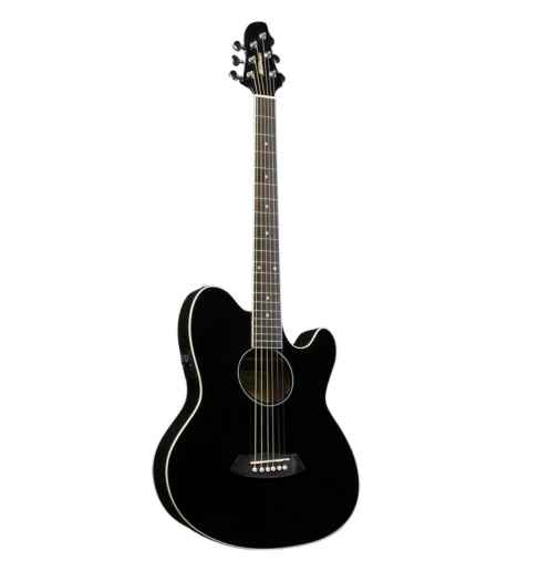 Zestaw gitara elektroakustyczna Ibanez TCY10E-BK Talman Double Cutaway z combo Ortega PTWO