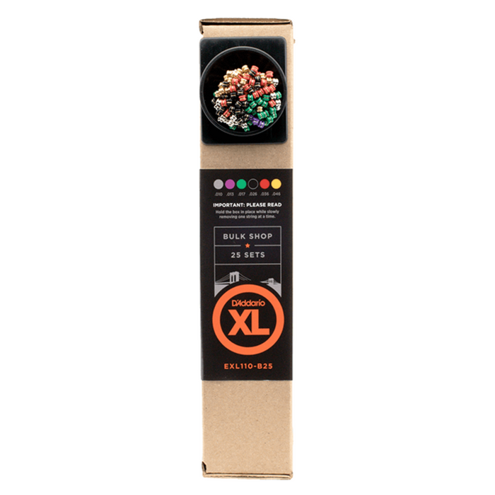 Zestaw bulk strun do gitary elektrycznej D'Addario EXL110-B25 XL Nickel Wound Regular Light 25PACK 10-46
