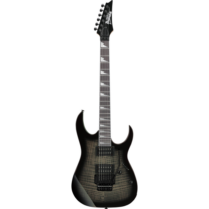 Zestaw gitara elektryczna Ibanez GRG320FA-TKS superstrat ze wzmacniaczem Orange Micro Dark i kolumną Orange PPC-108