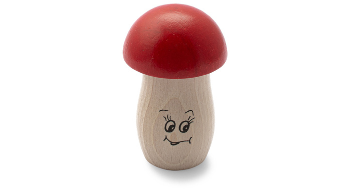 Grzechotka grzyb Rohema 61642 Mushroom Shaker Medium dla dzieci 1+ drewno czerwone