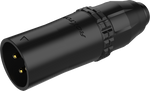 Wtyk XLR męski 3-pin wodoodporny IP67 Roxtone RX3MWP-BG