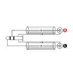 Kabel audio KLOTZ AY7-0200 mini Jack/2xRCA 2m