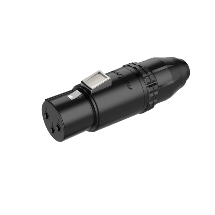 Wtyk XLR żeński 3-pin wodoodporny IP67 Roxtone RX3FWP-BG