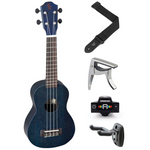 Zestaw Ukulele sopranowe czarne dla zaawansowanych Baton Rouge V1-S Dawn + Akcesoria 