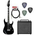 Zestaw Gitara elektryczna Ibanez GRG170DX-BKN z combo gitarowym Ibanez IBZ10GV2