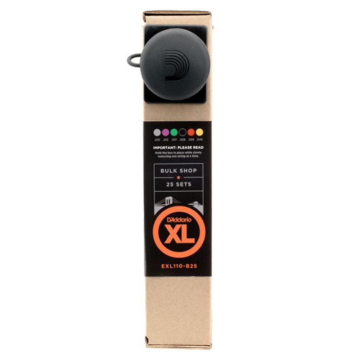 Zestaw bulk strun do gitary elektrycznej D'Addario EXL110-B25 XL Nickel Wound Regular Light 25PACK 10-46