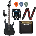 Zestaw gitara elektryczna Ibanez GRG121DX-BKF z combo Marshall MG15GFX Gold + akcesoria
