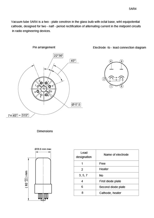 5AR4/GZ34 SOVTEK lampa elektronowa