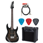 Zestaw gitara elektryczna Ibanez GRX70QA-TKS z combo gitarowym Peavey Audition 7W i akcesoriami 