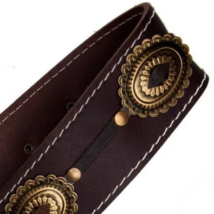 Pas do gitary Richter Motorhead Strap Brown/Old Brass brązowy pas skórzany