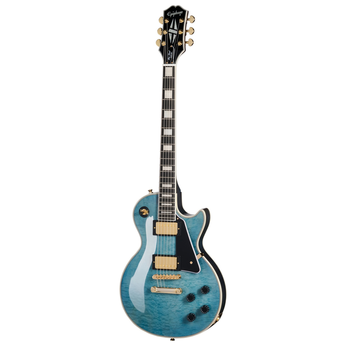 Epiphone EXCLUSIVE Les Paul Custom Quilt (z Premium Gig Bag) Ocean Blue gitara elektryczna