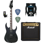 Zestaw gitara elektryczna Ibanez GRG121DX-BKF z combo Marshall MG15GFX Gold + akcesoria