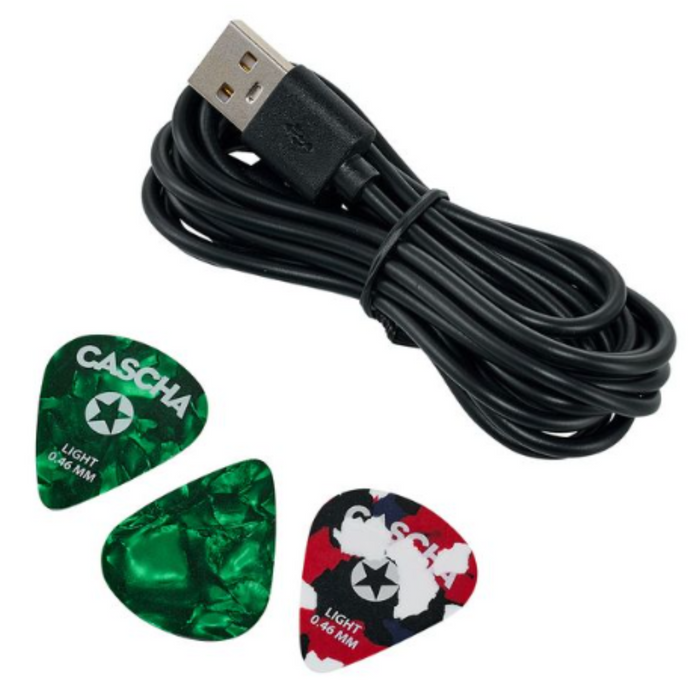 Ukulele koncertowe Cascha Carbon Fibre EQ HH 2258E czarne ukulele z pick-upem