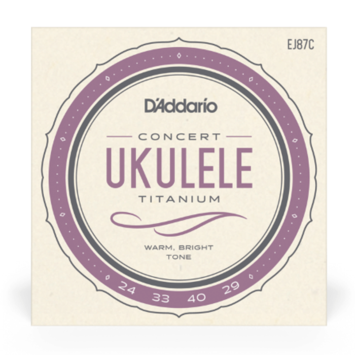 Struny do ukulele koncertowego D'Addario EJ87C Titanium
