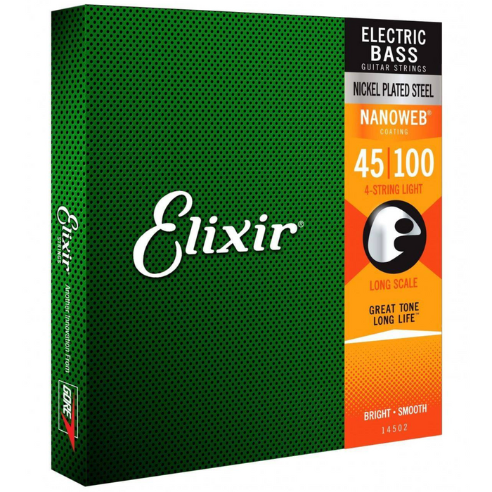 Elixir 14052 struny do gitary basowej 45-100 Long Scale Light