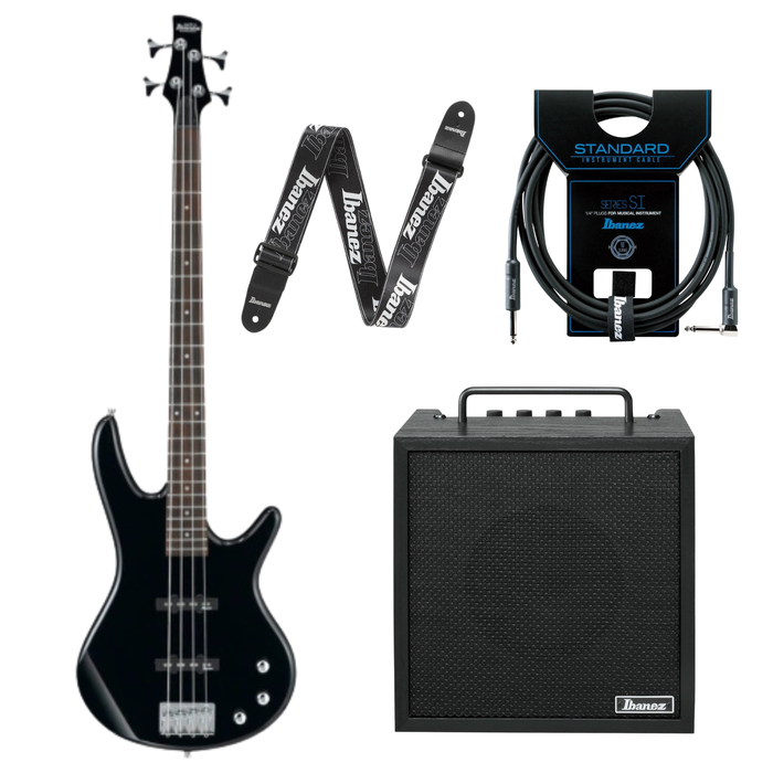 Zestaw gitara basowa Ibanez GSR180-BK z combo + akcesoria