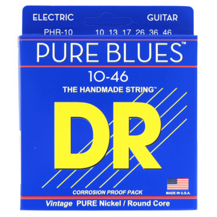 Struny do gitary elektrycznej DR PHR-10 Pure Blues 10-46