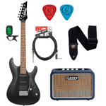 Zestaw gitara elektryczna Ibanez GSA60-BKN z combo Laney MINI-STB-LION 6W i akcesoriami