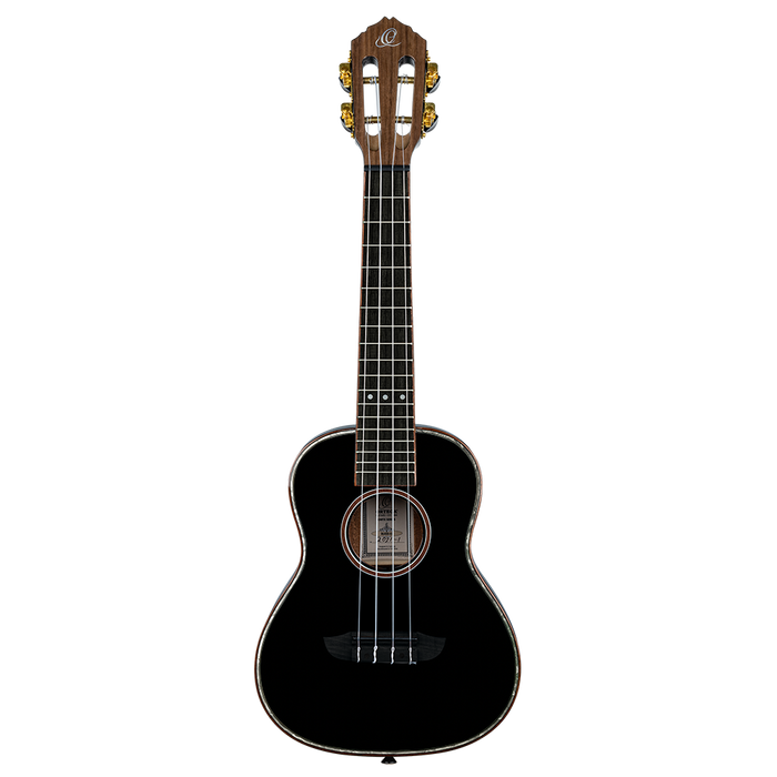 Ukulele koncertowe Ortega RUOX-CC Onyx czarne połysk świerk/mahoń + pokrowiec
