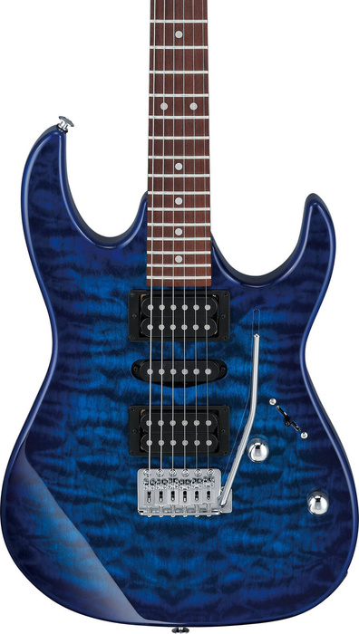 Zestaw gitara elektryczna Ibanez GRX70QA-TBB z dedykowanym pokrowcem Ibanez IGB540-BK