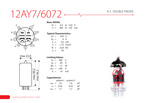 12AY7 JJ Electronic lampa elektronowa - zamiennik 6072A, 6N4P (6H4П), 6N4