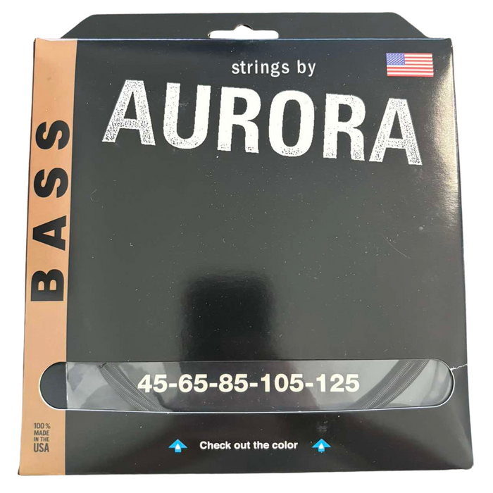 Struny do gitary basowej 5-strunowej Aurora Premium Black 45-125 Czarne