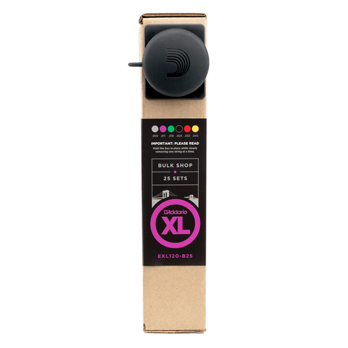 Zestaw bulk strun do gitary elektrycznej D'Addario EXL120-B-25 XL Nickel Wound Super Light 25PACK 09-42