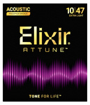 Elixir 21002 ATTUNE Phos Bronze 10-47 - struny do gitary akustycznej