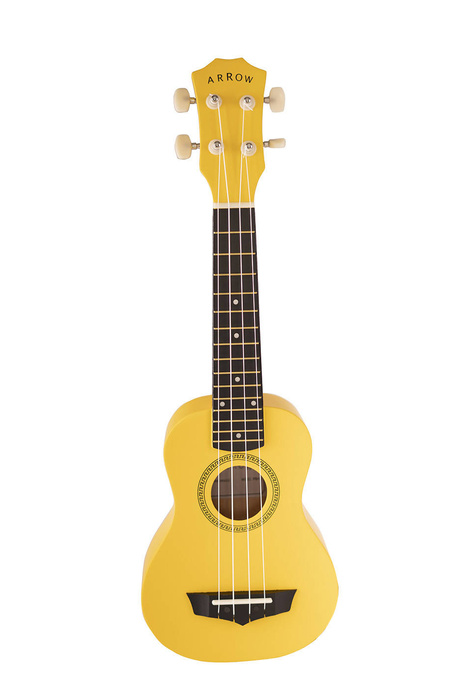 Ukulele sopranowe żółte z pokrowcem Arrow PB10 YW Soprano Yellow