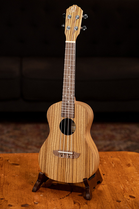 Ukulele koncertowe Ortega RFU11Z-L Zebrawood Natural dla leworęcznych z pokrowcem