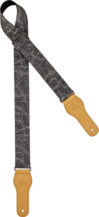 Pas do gitary bawełniany Ortega OCS-300 Spring Coal Jean